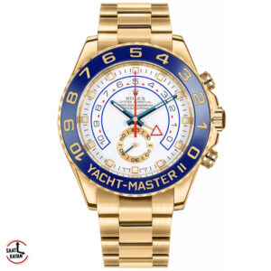 ساعت مچی رولکس مردانه مدل یاخ مستر2 اتوماتیک بند طلایی صفحه سفید Yacht-Master
