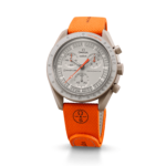 ساعت امگا سواچ ماموریت به مشتری بند رابر نارنجی Omega Swatch