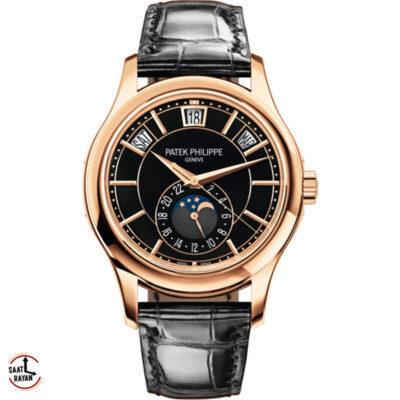 ساعت مچی پتک فیلیپ مردانه فول تقویم مشکی رزگلد Patek Philippe Annual Calendar