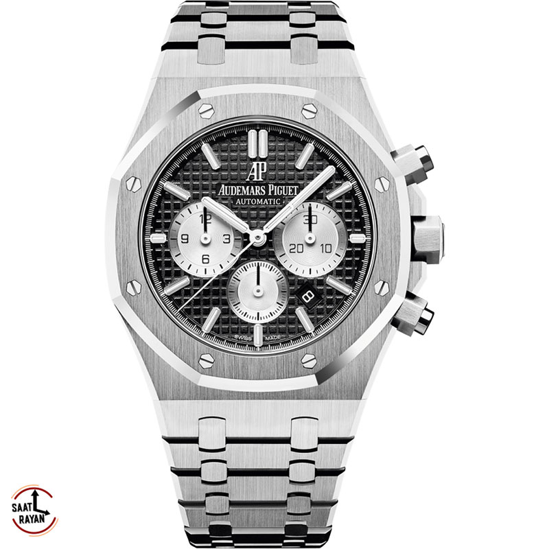 ساعت مچی مردانه اودمار پیگه کرنوگراف سیلور مشکی Audemars Piguet Royal Oak