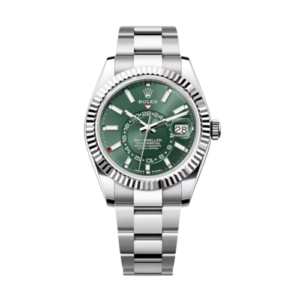 ساعت مچی رولکس مردانه مدل اسکای دالر اتوماتیک سیلور صفحه سبز ROLEX Sky Dweller