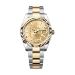 ساعت مچی رولکس مردانه مدل اسکای دالر اتوماتیک سیلور طلایی صفحه طلاییROLEX Sky Dweller