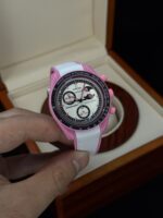 ساعت مچی امگا سواچ MISSION TO THE PINK بند رابر