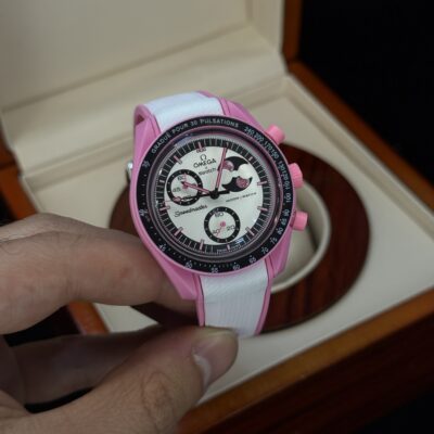 ساعت مچی امگا سواچ MISSION TO THE PINK بند رابر