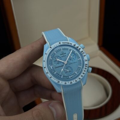 ساعت امگا سواچ مدل سفر به اورانوس بند رابر omega swatch