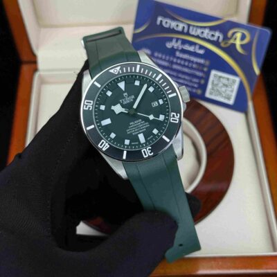 ساعت مچی مردانه تودور مدل پلاگوس رابر سبز tudor pelagos