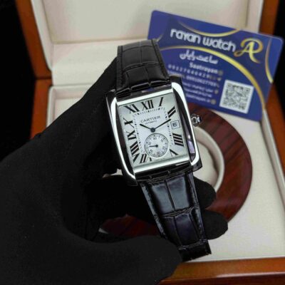 ساعت مچی مردانه کارتیر زیرثانیه اتوماتیک مستر کوالیتی cartier tank mc
