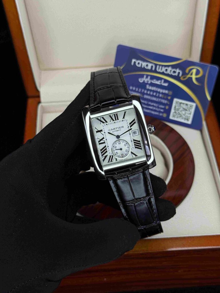 ساعت مچی مردانه کارتیر زیرثانیه اتوماتیک مستر کوالیتی cartier tank mc