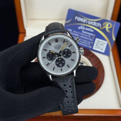 ساعت مچی مردانه تگ هویر کرنوگراف سیلور صفحه سفید TAG Heuer